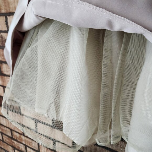 Ladies BCBGMaxAzria Champagne Satin Strapless Dress Size 12 - Picture 2 of 11